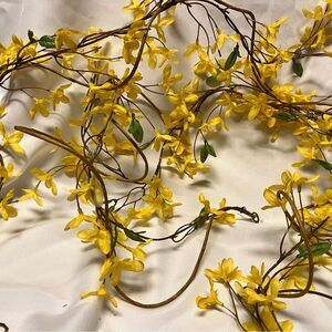 Source Unknown Yellow Faux Floral Garland